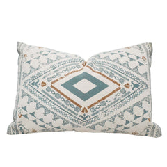 Printed Cotton Cushion Cover 35 x 50 cm | Boho Geometric Tribal Design | Decorative Lumbar Throw Pillow Cover with Concealed Zip | Sofa, Bed & Living Room Décor