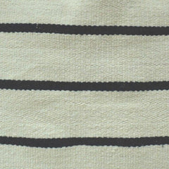 Handmade Striped Cotton Cushion Cover 45x45 cm | Black & Ivory Woven Throw Pillow Cover | Minimal Boho Home Décor