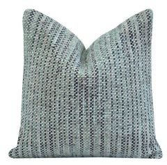 Handwoven 100% Wool Cushion Cover – Textured Abstract Pattern in Soft Sage & Grey | 18x18 Inch Decorative Pillow Case