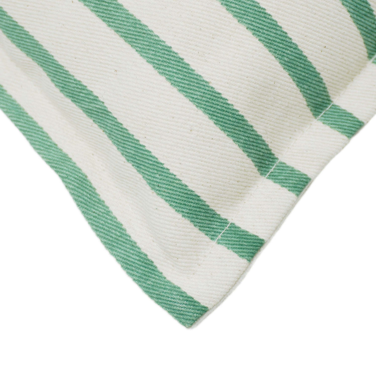Handwoven Green Stripe Cotton Cushion Cover – 35 x 50 cm