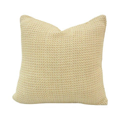 Handmade Textured Polyester Cushion Cover | Beige Chevron Weave | 45 x 45 cm Decorative Throw Pillow Cover
