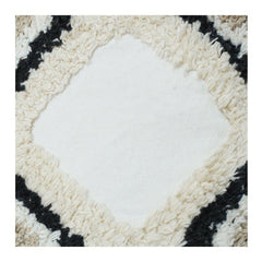 Tufted Cotton Cushion Cover with Geometric Diamond Pattern & Tassels – 45x45 cm