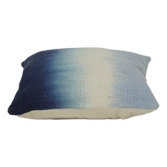 Ombre Blau Baumwoll-Kissenbezug | Handgefärbter Kissenbezug mit Farbverlauf | Modernes minimalistisches Wohndekor