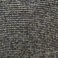 Handwoven Black & Natural Textured Cushion Cover | Handmade Cotton Pillow Cover 45x45 cm | Modern Woven Throw Pillow