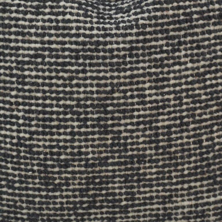 Handwoven Black & Natural Textured Cushion Cover | Handmade Cotton Pillow Cover 45x45 cm | Modern Woven Throw Pillow