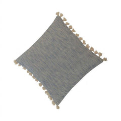 Handmade Textured Tassel Cushion Cover – Woven Cotton Throw Pillow Cover 45x45 cm | Modern Rustic Home Décor