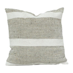 Minimalist Textured Polyester Cushion Cover 45x45 cm – Neutral Striped Design with Concealed Zip | Modern Sofa & Home Décor Accent