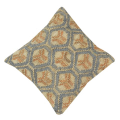 Handwoven Jute Cushion Cover with Geometric Pattern | Textured Boho Throw Pillow Cover | Neutral Earth Tone Decor | 18x18 Inch