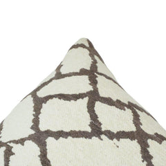 Jacquard Cotton Cushion Cover 45x45 cm | Geometric Trellis Pattern | Soft Decorative Sofa Cushion Cover