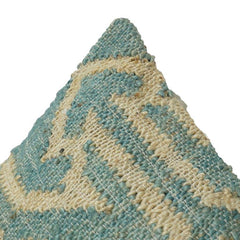 Handwoven 100% Jute Cushion Cover with Geometric Pattern | Textured Natural Fiber Pillow Cover | 45x45 cm