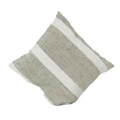 Minimalist Textured Polyester Cushion Cover 45x45 cm – Neutral Striped Design with Concealed Zip | Modern Sofa & Home Décor Accent