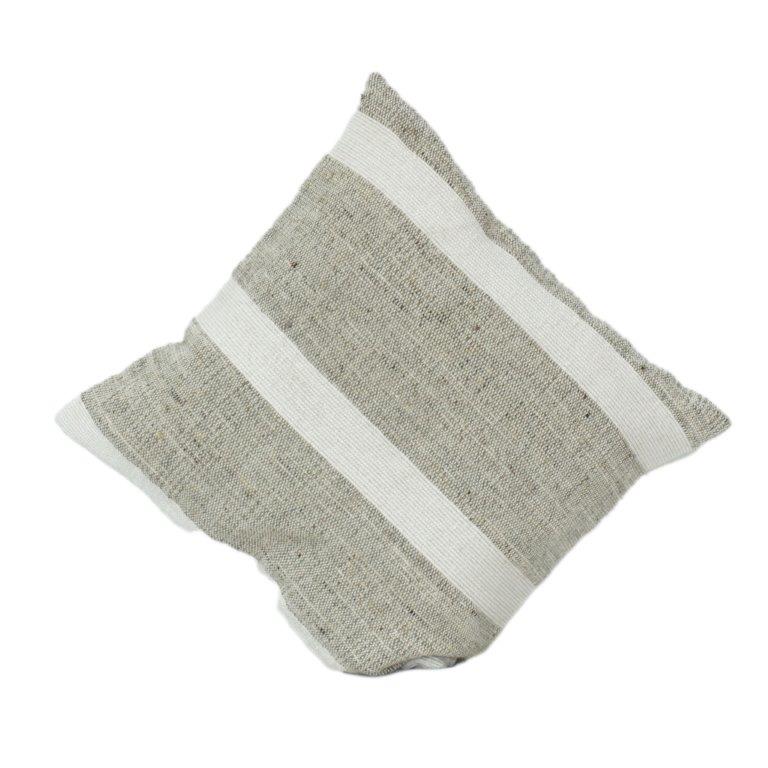Minimalist Textured Polyester Cushion Cover 45x45 cm – Neutral Striped Design with Concealed Zip | Modern Sofa & Home Décor Accent