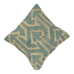Handwoven 100% Jute Cushion Cover with Geometric Pattern | Textured Natural Fiber Pillow Cover | 45x45 cm