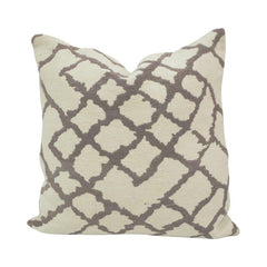 Jacquard Cotton Cushion Cover 45x45 cm | Geometric Trellis Pattern | Soft Decorative Sofa Cushion Cover