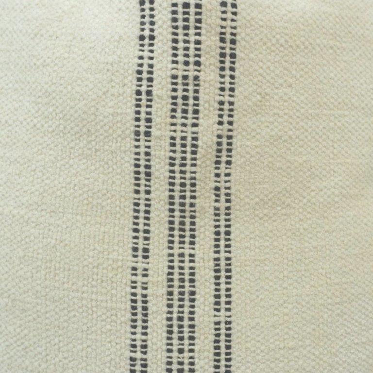 Ivory Cotton Cushion Cover with Woven Stripe Design – 45x45 cm - Bulk manufacturer & supplier from Panipat, India