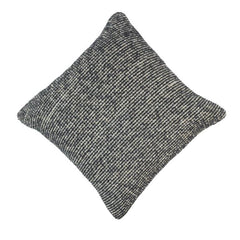 Handwoven Black & Natural Textured Cushion Cover | Handmade Cotton Pillow Cover 45x45 cm | Modern Woven Throw Pillow