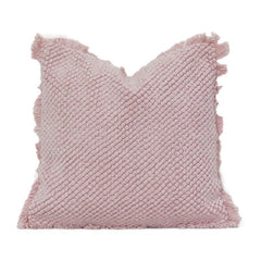 Blush Pink Textured Cotton Cushion Cover | Handwoven Look | Soft Modern Throw Pillow Cover (18x18 Inch)