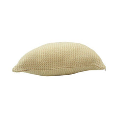 Handmade Textured Polyester Cushion Cover | Beige Chevron Weave | 45 x 45 cm Decorative Throw Pillow Cover
