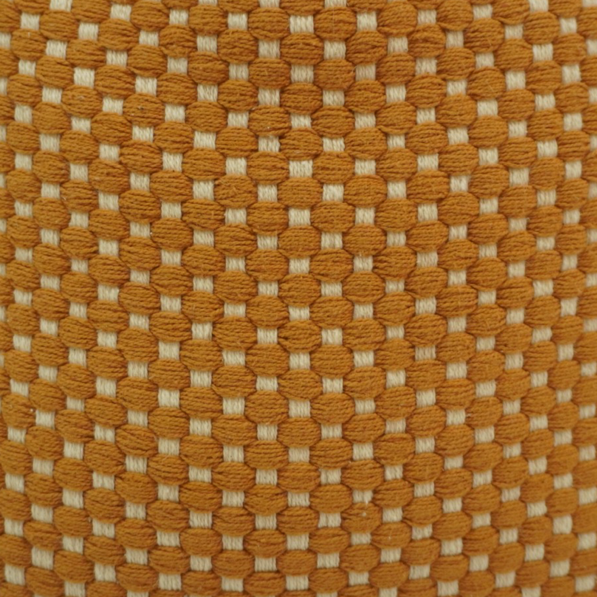 Handwoven Cotton Cushion Cover 45x45 cm | Mustard Checkered Textured Throw Pillow Cover | Handmade Boho Home Décor - Bulk manufacturer & supplier from Panipat, India