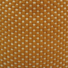 Handwoven Cotton Cushion Cover 45x45 cm | Mustard Checkered Textured Throw Pillow Cover | Handmade Boho Home Décor