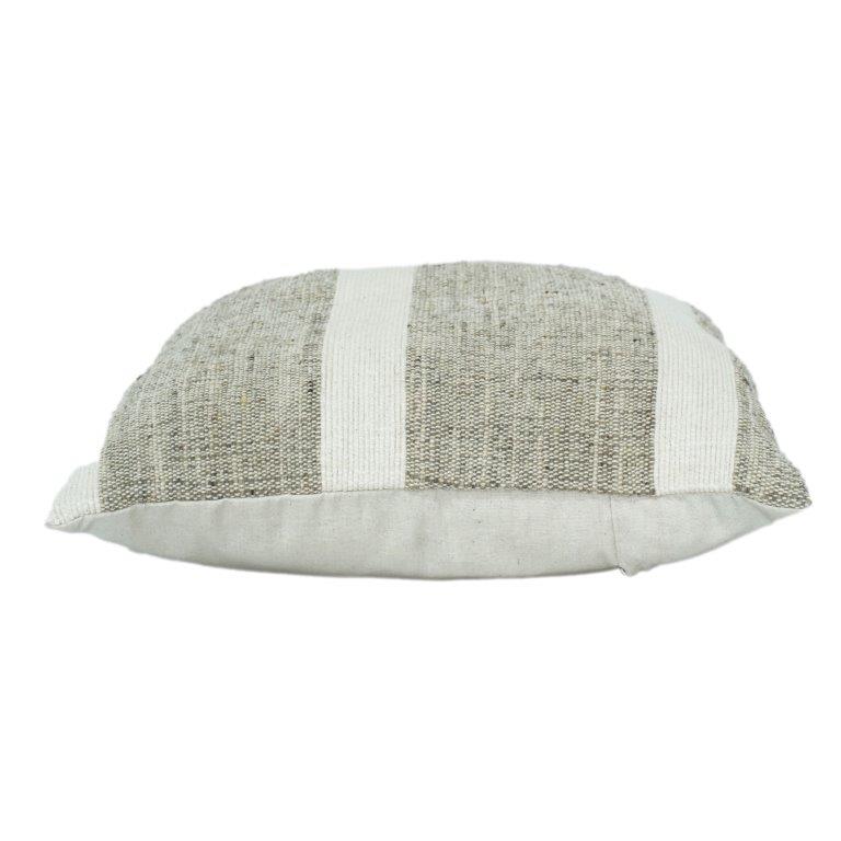 Minimalist Textured Polyester Cushion Cover 45x45 cm – Neutral Striped Design with Concealed Zip | Modern Sofa & Home Décor Accent