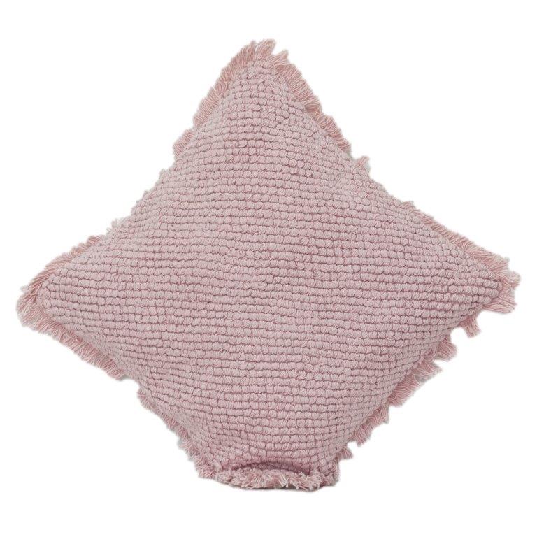 Blush Pink Textured Cotton Cushion Cover | Handwoven Look | Soft Modern Throw Pillow Cover (18x18 Inch) - Bulk manufacturer & supplier from Panipat, India