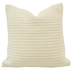 Ivory Textured Cotton Cushion Cover | Ribbed Woven Design | 45 x 45 cm | Soft Neutral Decorative Pillow Cover