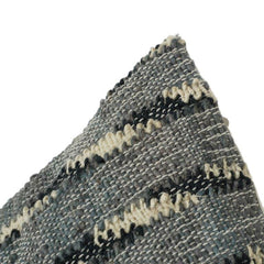 Handwoven Textured Cotton Cushion Cover – Rustic Striped Pattern in Neutral Tones (18x18 Inch)