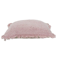 Blush Pink Textured Cotton Cushion Cover | Handwoven Look | Soft Modern Throw Pillow Cover (18x18 Inch)