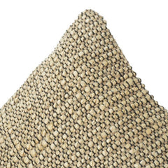 Handwoven Textured Polyester Cushion Cover 45x45 cm | Neutral Rustic Decorative Pillow | Modern Minimal Home Décor
