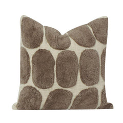 Abstract Pebble Tufted Cotton Cushion Cover | Textured Neutral Decorative Pillow Cover | Modern Minimalist Home Décor (18x18 Inch)