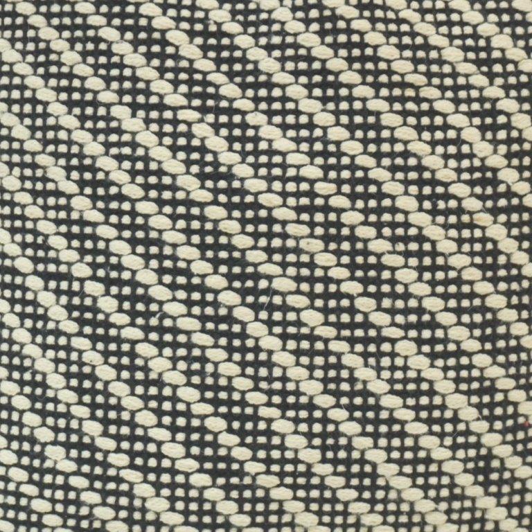 Handwoven Black & White Cotton Cushion Cover | Geometric Textured Design | 45x45 cm