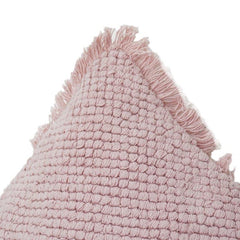 Blush Pink Textured Cotton Cushion Cover | Handwoven Look | Soft Modern Throw Pillow Cover (18x18 Inch)