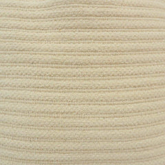 Ivory Textured Cotton Cushion Cover | Ribbed Woven Design | 45 x 45 cm | Soft Neutral Decorative Pillow Cover