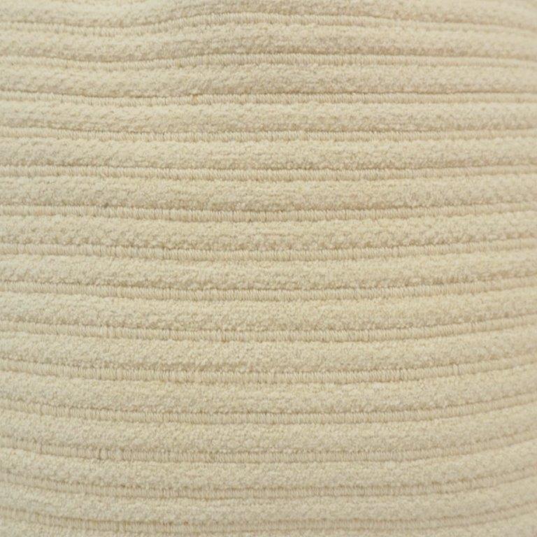 Ivory Textured Cotton Cushion Cover | Ribbed Woven Design | 45 x 45 cm | Soft Neutral Decorative Pillow Cover