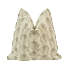 Handmade Textured Cotton Cushion Cover 45x45 cm | Neutral Geometric Woven Pillow Cover | Boho Modern Home Décor