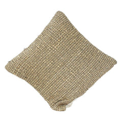 Handwoven Textured Polyester Cushion Cover 45x45 cm | Neutral Rustic Decorative Pillow | Modern Minimal Home Décor