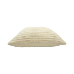Ivory Textured Cotton Cushion Cover | Ribbed Woven Design | 45 x 45 cm | Soft Neutral Decorative Pillow Cover