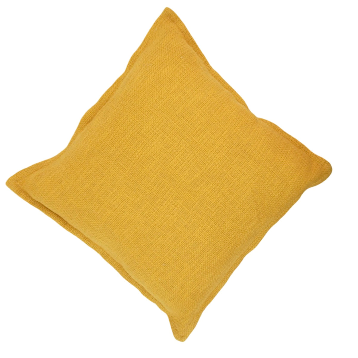Modern Minimal Cotton Cushion Cover – Mustard Yellow – 45x45 cm - Bulk manufacturer & supplier from Panipat, India
