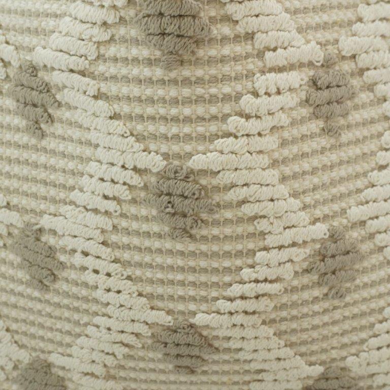 Handmade Textured Cotton Cushion Cover 45x45 cm | Neutral Geometric Woven Pillow Cover | Boho Modern Home Décor - Bulk manufacturer & supplier from Panipat, India