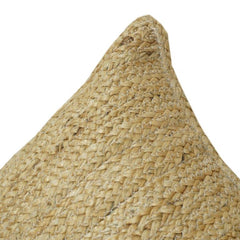 Natürlicher Jute Kissenbezug 45x45 cm | Handgewebter, strukturierter Dekokissenbezug | Rustikale Boho-Wohndekoration | Beiger neutraler Kissenbezug