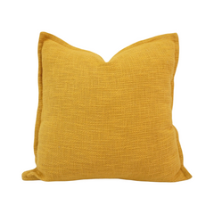 Modern Minimal Cotton Cushion Cover – Mustard Yellow – 45x45 cm