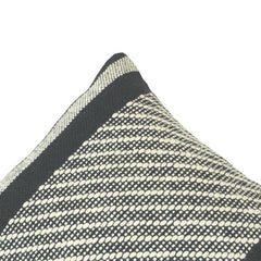 Handwoven Black & White Cotton Cushion Cover | Geometric Textured Design | 45x45 cm