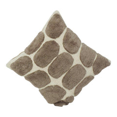 Abstract Pebble Tufted Cotton Cushion Cover | Textured Neutral Decorative Pillow Cover | Modern Minimalist Home Décor (18x18 Inch)