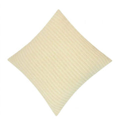 Ivory Textured Cotton Cushion Cover | Ribbed Woven Design | 45 x 45 cm | Soft Neutral Decorative Pillow Cover