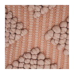 Textured Tufted Cotton Cushion Cover 45x45 cm | Geometric Diamond Pattern | Boho Decorative Pillow | Blush Beige