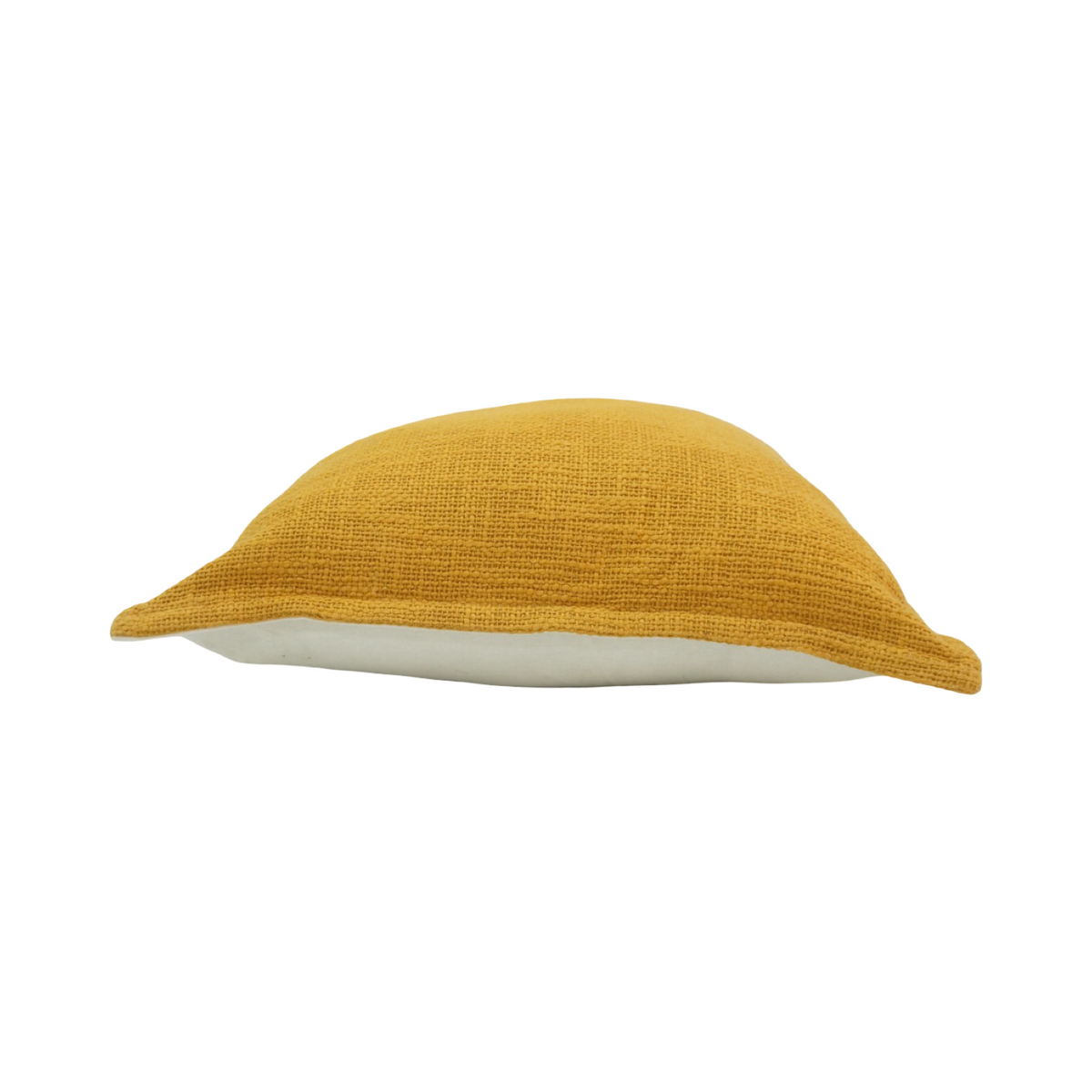 Modern Minimal Cotton Cushion Cover – Mustard Yellow – 45x45 cm - Bulk manufacturer & supplier from Panipat, India