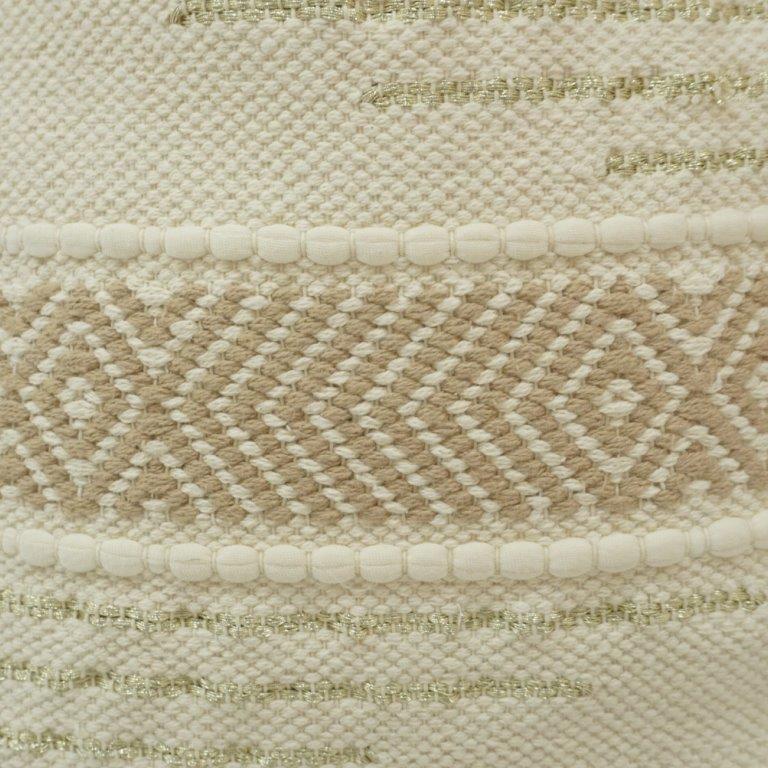 Handmade Boho Cotton Cushion Cover 45x45 cm | Textured Tufted Geometric Pillow Cover | Neutral Decorative Throw Cushion - Bulk manufacturer & supplier from Panipat, India