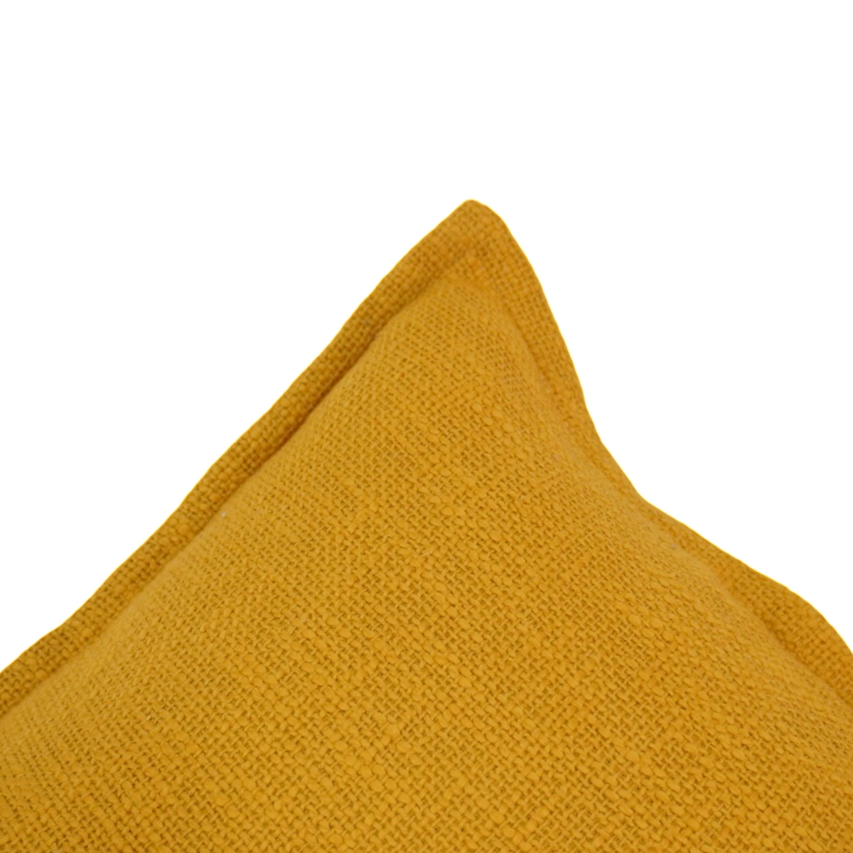 Modern Minimal Cotton Cushion Cover – Mustard Yellow – 45x45 cm - Bulk manufacturer & supplier from Panipat, India