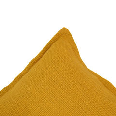 Modern Minimal Cotton Cushion Cover – Mustard Yellow – 45x45 cm